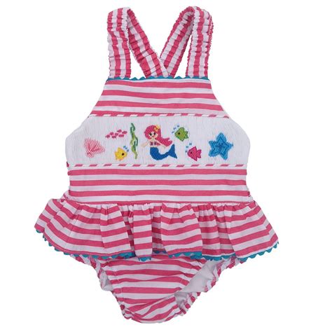 Smocked Swimwear Avoid Fading For Smocked Swimwear P1 Baby Girl One