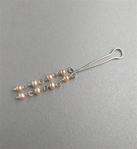 Peach Pearls Clitoral Jewelry Fake Piercing Vaginal Jewelry Etsy