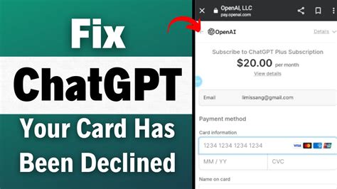 How To Fix Chatgpt Your Card Has Been Declined Chat Gpt Plus Your Card