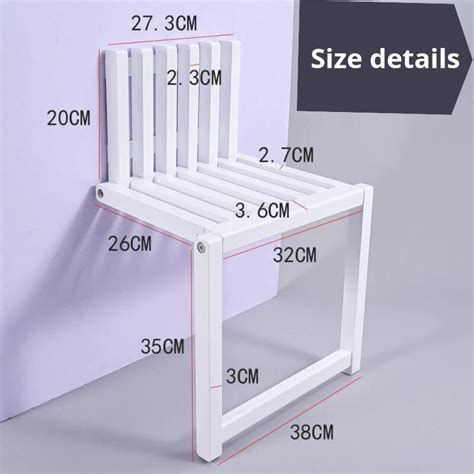 Wall Mounted Invisible Folding Chair Changing Shoe Stool Solid Etsy