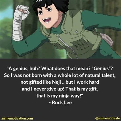 14 Memorable Rock Lee Quotes From The Naruto Series