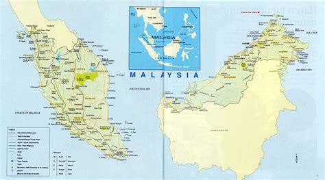 Garis Peta Malaysia Dengan Negeri Sempadan Peta Garis