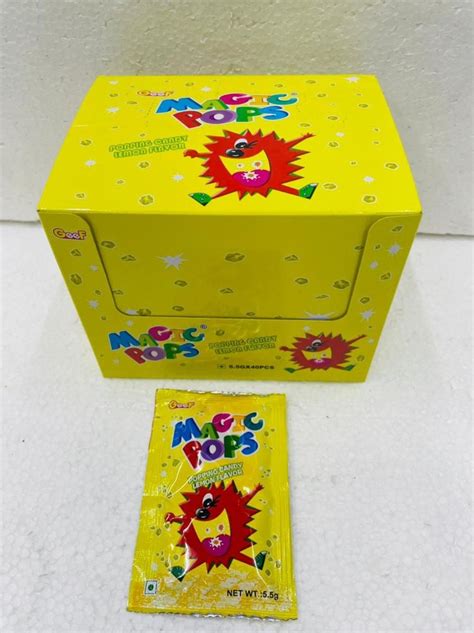 Geef Magic Pop Popping Candy Lemon 55g 40pc Packaging Type Packet