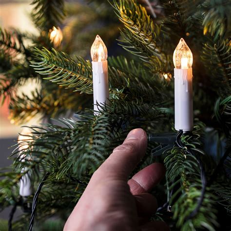 20 warm white led connectable christmas tree candle lights uk
