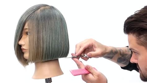 One Length Bob Haircut Tutorial Youtube