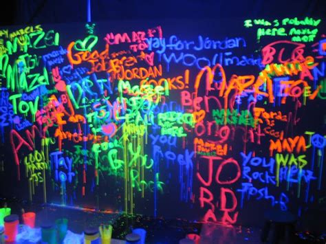 Neon Paint Sign In Neon Party Holiday Party Themes Glow Party