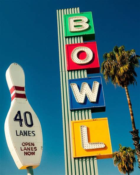 Amazing Roadside Bowling Alley Sign Neon Sign Art Vintage Neon Signs