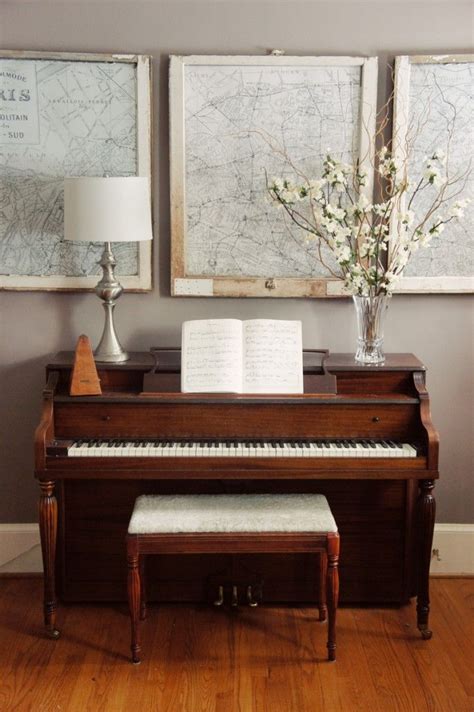 Old Windows Used As Picture Frames Piano Decor Piano Living Rooms