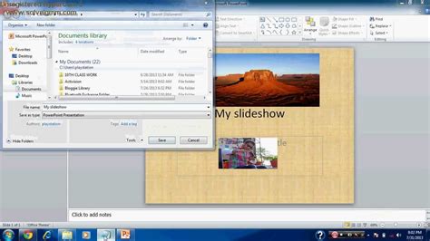 How To Save Powerpoint Slideshow File Video In Wmv Format 2013 Youtube