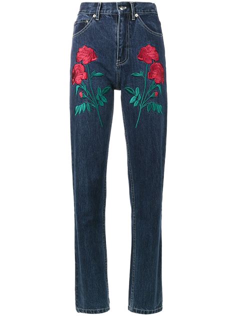 adam selman rodeo rose embroidered jeans embroidered jeans rose embroidered jeans rose jeans