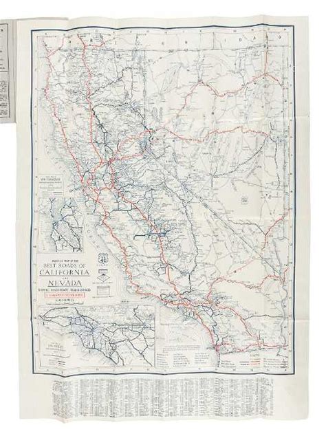 Mileage Map Of California Roads
