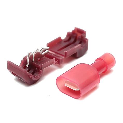 50pcs Red T Tap Wire Connectors Self Stripping Quick Splice Electrical