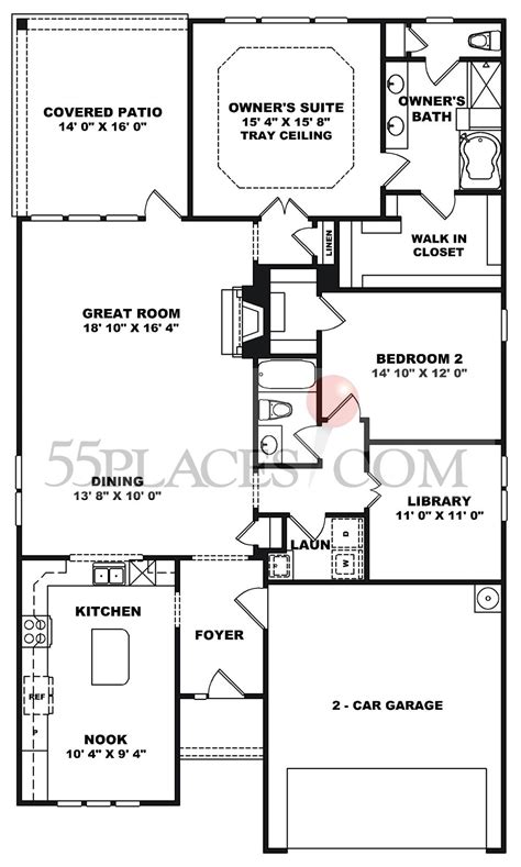 Del Webb Prestige Floor Plan Willow Bend Floorplan 1919 Sq Ft