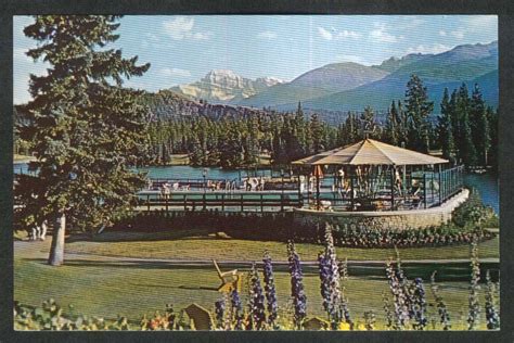 View From Jasper Park Lodge Lac Beauvert Mt Edith Cavell Alberta