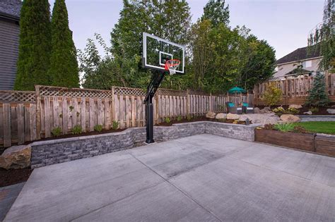 Paver Basketball Court Paradise Restored Landscaping Basketball