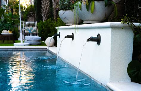 Pool Scupper Spout Water Features With Stunning Examples