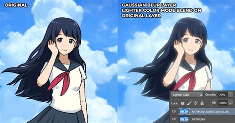 Enhancing Your Anime Artwork Using Blur Filter