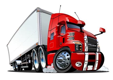 2100 Red Semi Truck Illustrations Royalty Free Vector Graphics