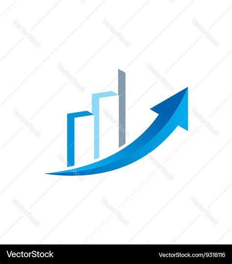 Arrow Business Finance Chart Trade Logo Royalty Free Vector