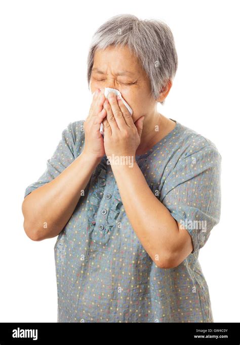 Mature Asian Woman Sneezing Hi Res Stock Photography And Images Alamy