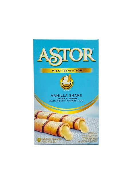 Astor Vanilla Shake Flavoured Wafer Sticks 40g Mr No Jokes Pty Ltd