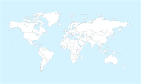 World Map Outline Borders