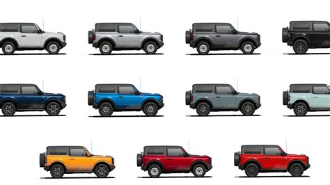 6th Gen Ford Bronco Color Options Bronco Colors For 2021