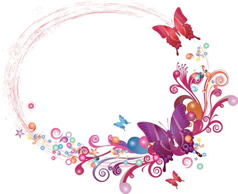 Mariposa Flores Png Imagui Colorful Butterflies Flower Graphic