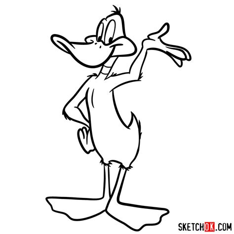 How To Draw Daffy Duck Printable Step By Step Drawing