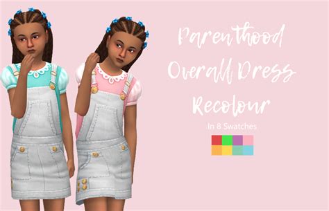 Overall Dress Recolour Calexasims Sims 4 Children Sims 4 Cc Kids