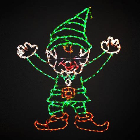 Holidynamics Holiday Lighting Solutions 60 In Led Lighted Joyful Elf