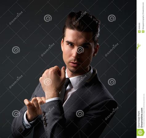 Cool Young Guy In Modern Business Suit Stock Image Image Of Confident