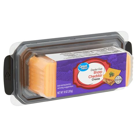 Great Value Cracker Cuts Sharp Cheddar Cheese 10 Oz