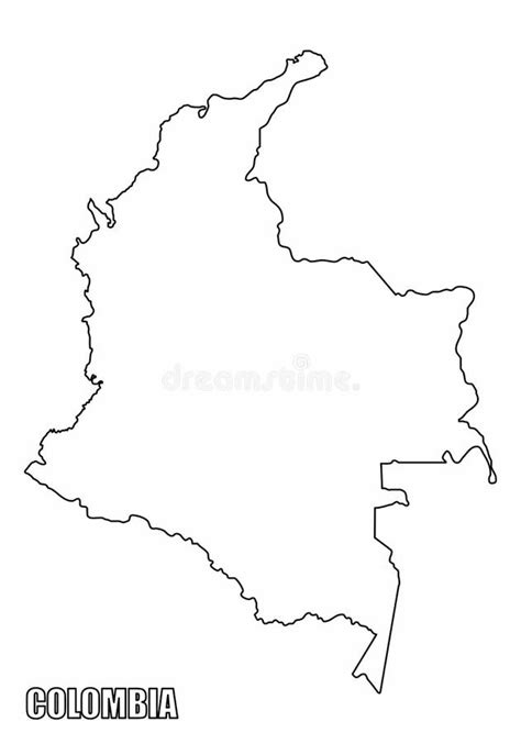 Colombia Map Black And White Detailed Outline Regions Of The Country