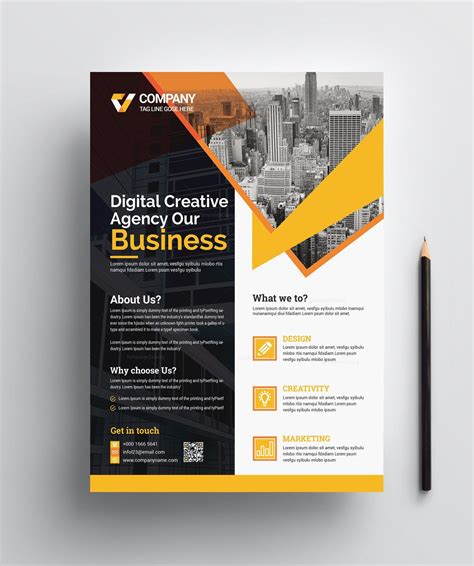 Stylish Print Flyer Template In 2022 Flyer Design Layout Brochure
