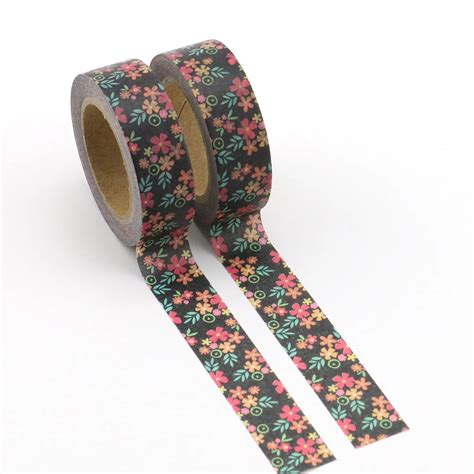buy new 1 5cm wide creative flowervintage decorative washi tape diy