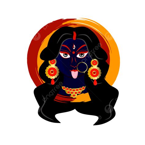 Kali Ma Twarz Idola Na Diwali Bogini Kali Twarz Na Indyjski Festiwal