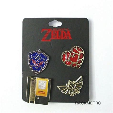 The Legend Of Zelda Lapel Pin Pack Of 4 In 2021 Pin Legend Of Zelda