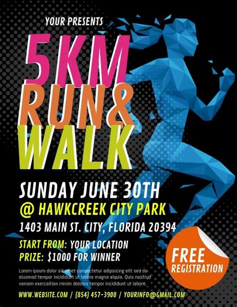 5km Run And Walk Fundraiser Flyer Walk Fundraiser Fundraiser Flyer