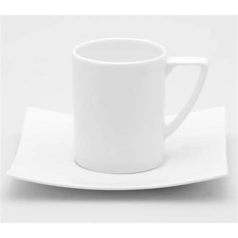Shop Extreme White Espresso Cup And Saucer Set Of 6 Free Shipping