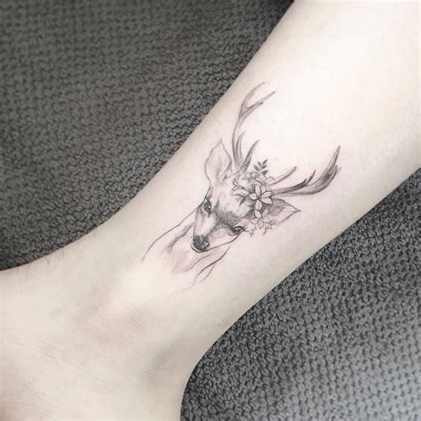 1337tattoos Tattooistflower Antler Tattoos Deer Tattoo Designs