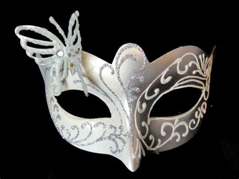 Venetian Style Party Eye Mask With Butterfly On The Right Hand Side