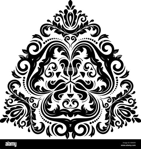 Orient Vector Ornamental Round Lace With Damask And Arabesque Elements