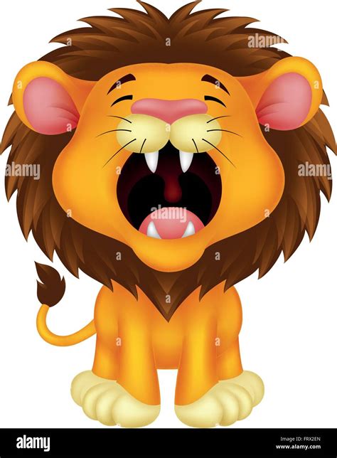 Lion Cartoon Roaring Stock Vector Image And Art Alamy