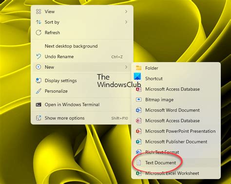 Create New Text Document Item Is Missing From Context Menu In Windows 1110