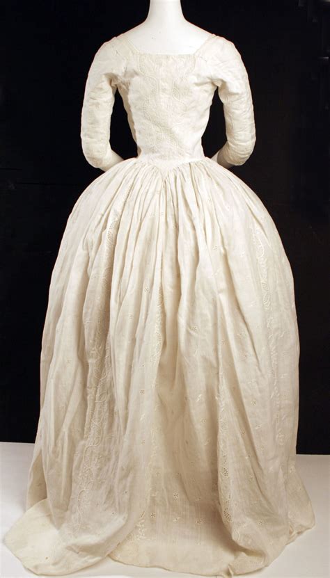 Robe à Langlaise Ca 1780 British Cotton Flax Metropolitan Museum