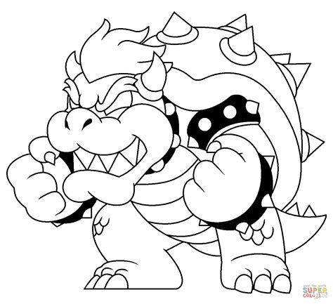 Dry Bowser Mario Coloring Pages Sketch Coloring Page