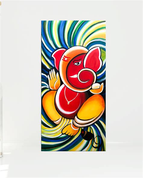 Ganesha Painting Ganesha Contemporary Art Ganesha Acrylic Painting