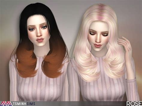 The Sims Resource Rose Hair 43 By Tsminhsims Sims 4 Hairs