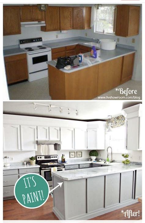 2 Color Cabinets Cheap Kitchen Makeover Diy Kitchen Renovation